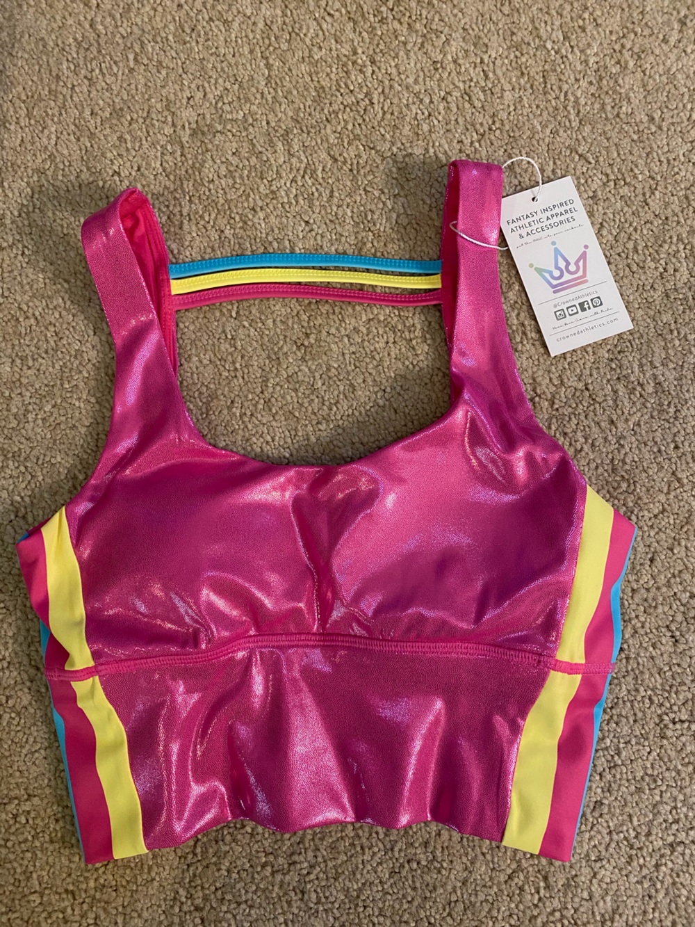 Crowned Athletics Barbara Girl Sports Bra Size Small